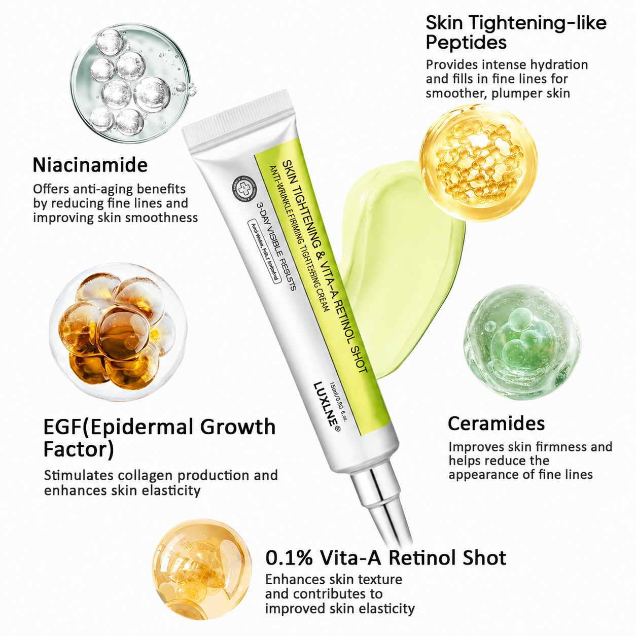 Elvarisi® Skin Tightening & Vita-A Retinol Retinol shot Anti-Wrinkle Firming Tightening cream