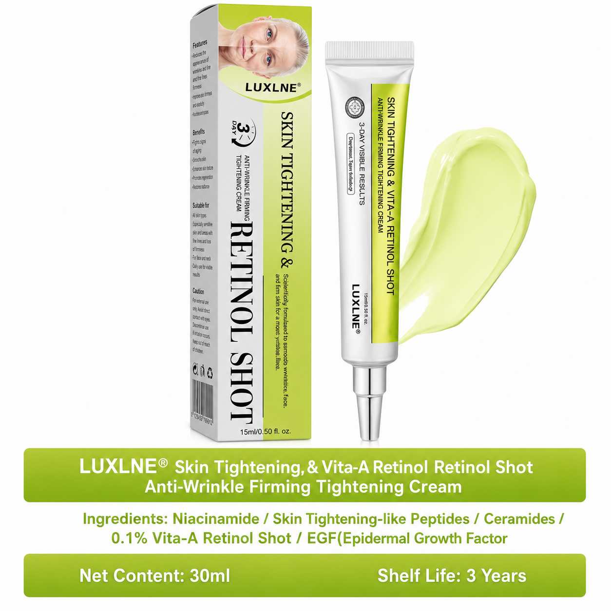 Elvarisi® Skin Tightening & Vita-A Retinol Retinol shot Anti-Wrinkle Firming Tightening cream