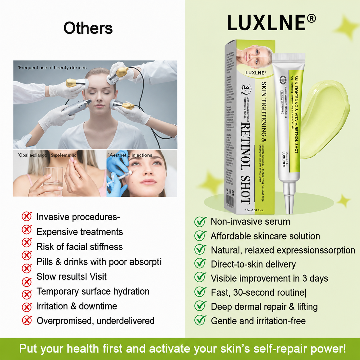 Elvarisi® Skin Tightening & Vita-A Retinol Retinol shot Anti-Wrinkle Firming Tightening cream